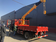 Solar Energy alarm device 10.5m overlong boom 3 tons stiff boomed loader crane