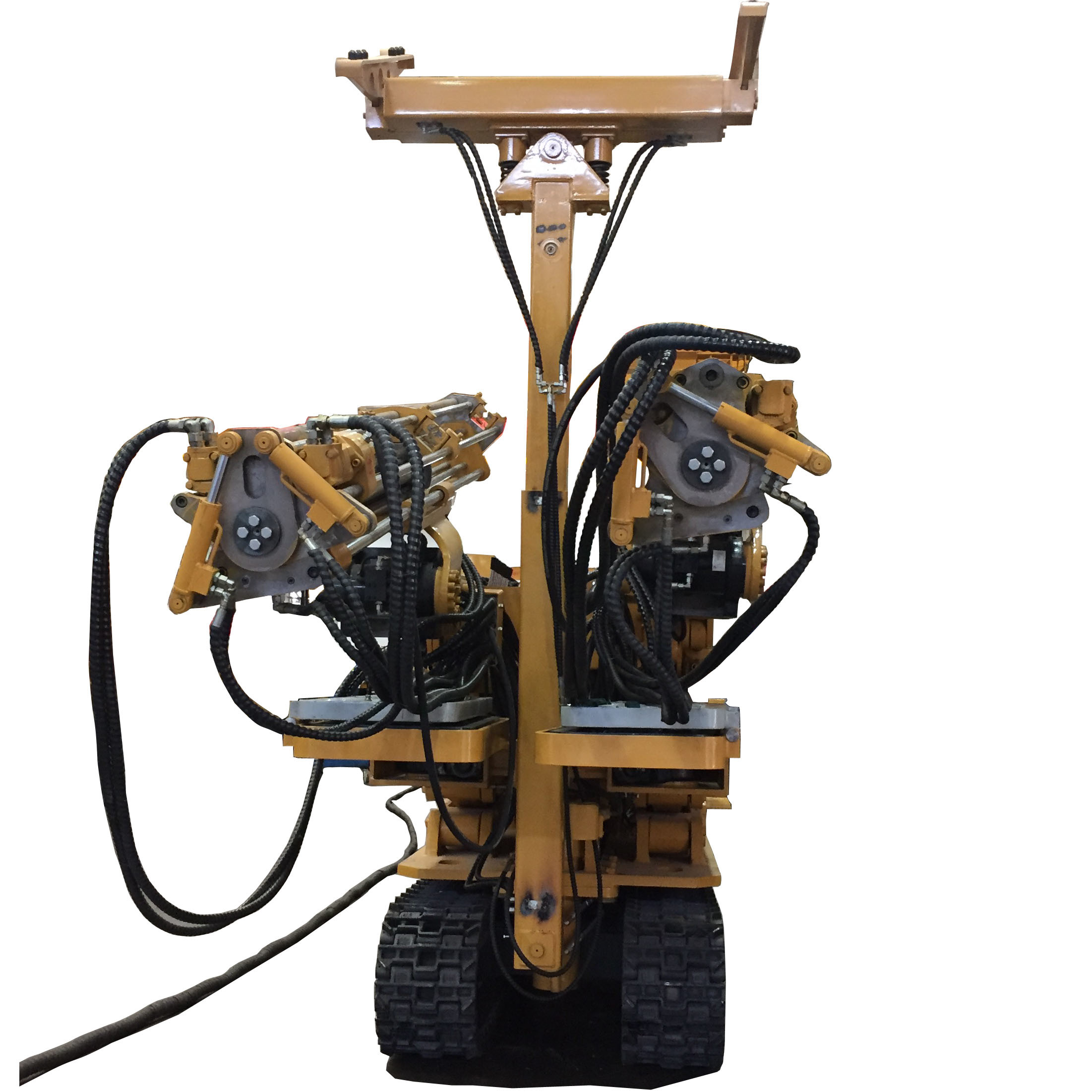 Automatic roof bolter machine drilling resin installation and anchor