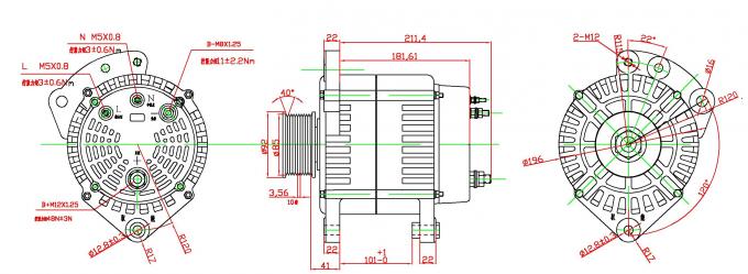 small size big power Invention Patent alternator 28V 300A  for heavy duty vehicle 2 years warranty period