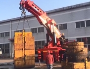 90 ton knuckle boomed truck-mounted crane with a height of 17m