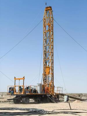 SPT-900SE trailer mounted drilling rig for In-situ leaching uranium mining in Uzbekistan