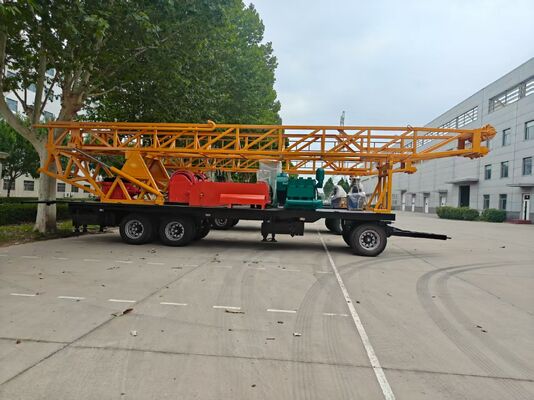 SPT-900SE trailer mounted drilling rig for In-situ leaching uranium mining in Uzbekistan