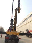 Folded armed 20 ton loader crane with 6 sections boom 31.5m height