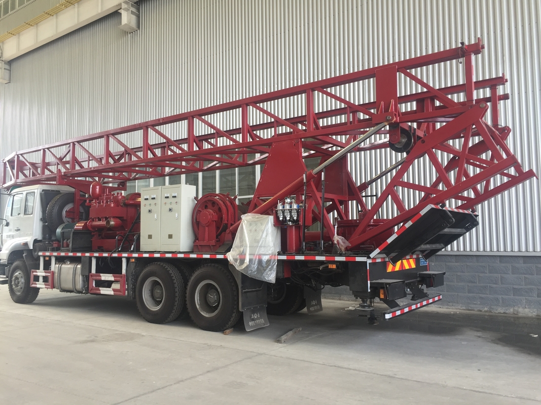 15m long mast Double Power double winch 600m  truck-mounted water well rotary drilling rig