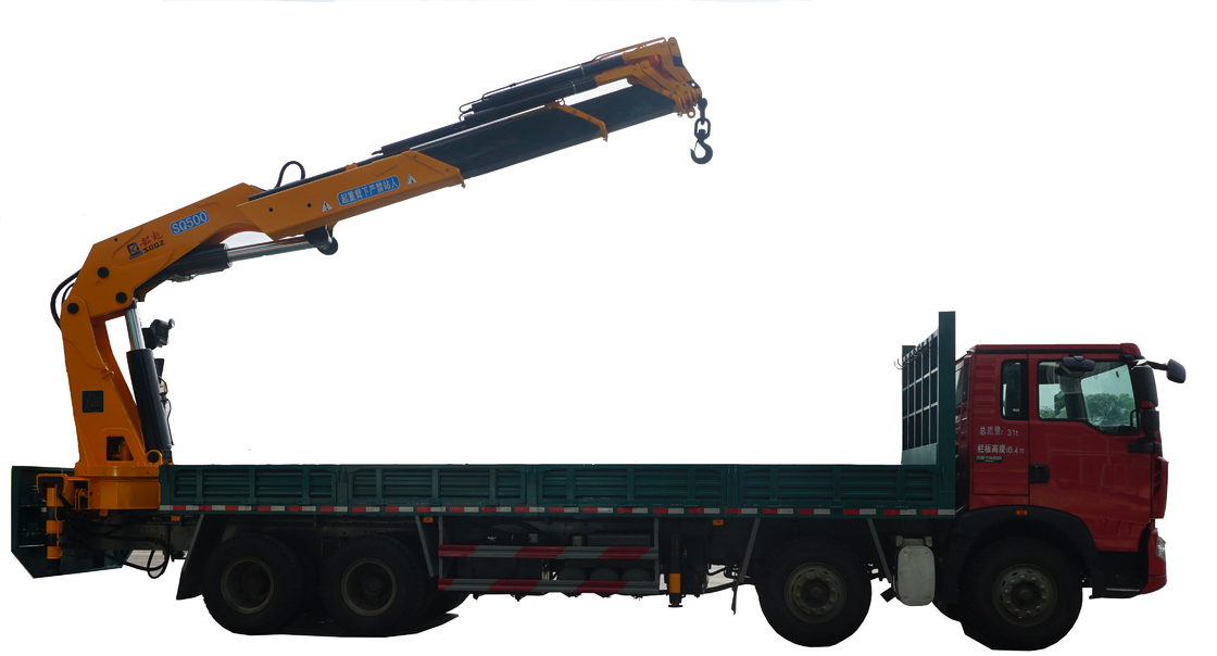 SQ500-ZB6 500kN lifting moment 25 tons lifting capacity knuckle boomed truck-mounted crane