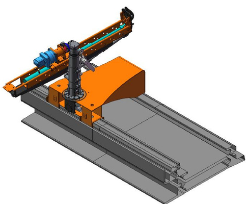 New Developed Drilling Rig Move along the middle groove Driven by Emulsion for water and gas probing in coal mines